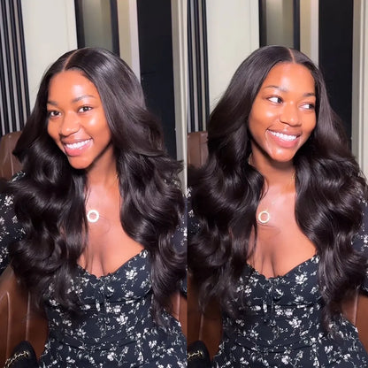 SLEEK READY TO GO body wave black Wig- Pre Everything 7x5 & 13x4 with HD lace.